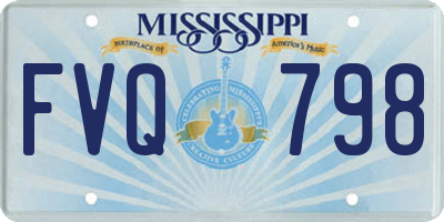 MS license plate FVQ798