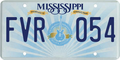 MS license plate FVR054