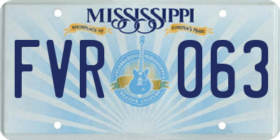 MS license plate FVR063