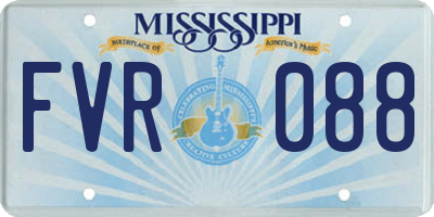 MS license plate FVR088