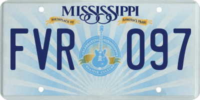 MS license plate FVR097