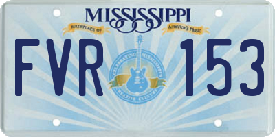 MS license plate FVR153