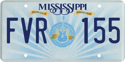 MS license plate FVR155