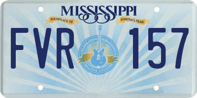 MS license plate FVR157