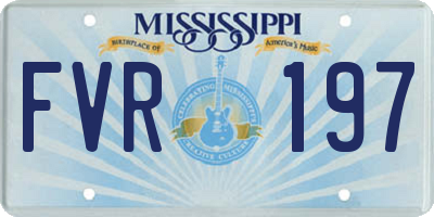 MS license plate FVR197