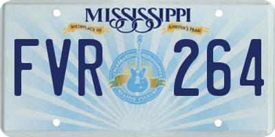 MS license plate FVR264