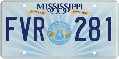 MS license plate FVR281
