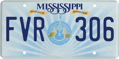 MS license plate FVR306