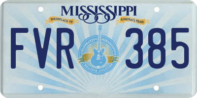 MS license plate FVR385
