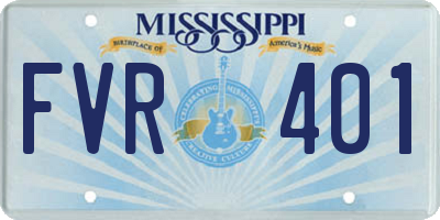 MS license plate FVR401