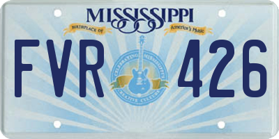 MS license plate FVR426