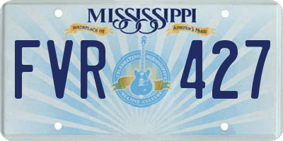 MS license plate FVR427