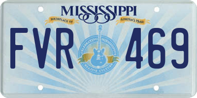 MS license plate FVR469