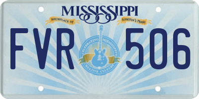 MS license plate FVR506