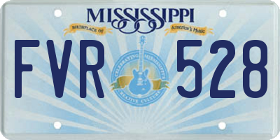 MS license plate FVR528