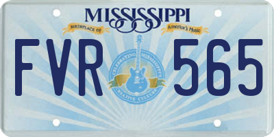MS license plate FVR565