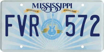MS license plate FVR572