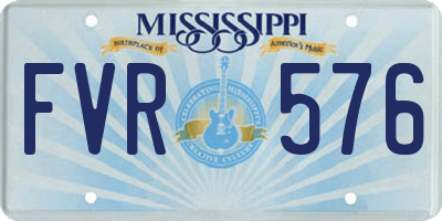 MS license plate FVR576