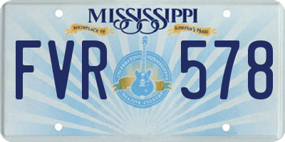 MS license plate FVR578