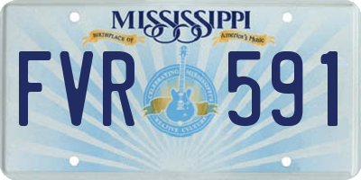 MS license plate FVR591