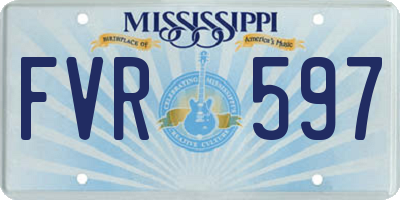 MS license plate FVR597