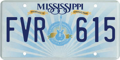 MS license plate FVR615
