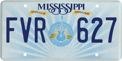 MS license plate FVR627