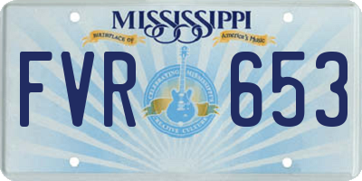 MS license plate FVR653