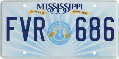 MS license plate FVR686