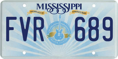 MS license plate FVR689