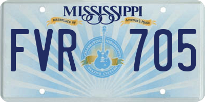MS license plate FVR705