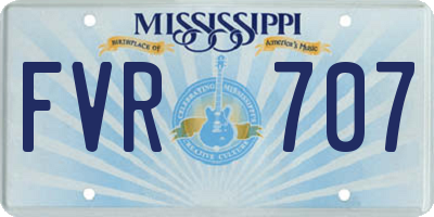 MS license plate FVR707