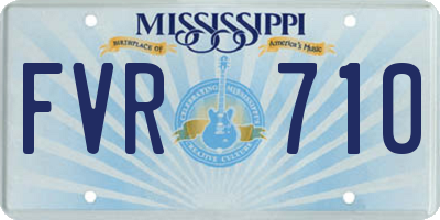 MS license plate FVR710