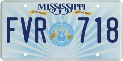 MS license plate FVR718