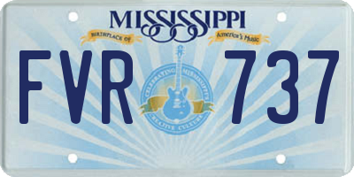 MS license plate FVR737
