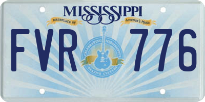 MS license plate FVR776