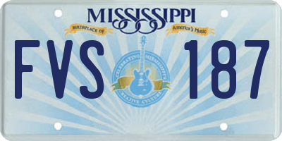 MS license plate FVS187