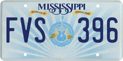 MS license plate FVS396