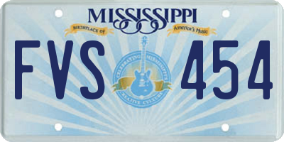 MS license plate FVS454