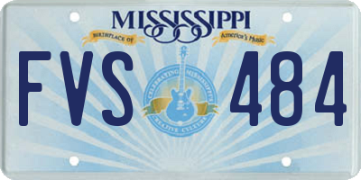 MS license plate FVS484