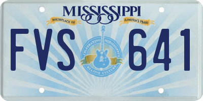 MS license plate FVS641