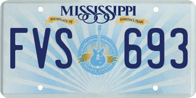 MS license plate FVS693