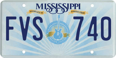 MS license plate FVS740