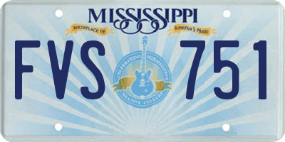 MS license plate FVS751