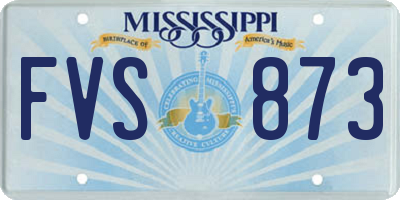 MS license plate FVS873