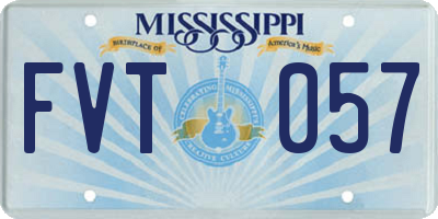 MS license plate FVT057