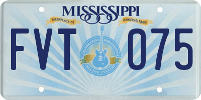 MS license plate FVT075