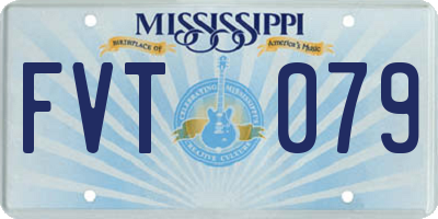 MS license plate FVT079