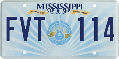 MS license plate FVT114