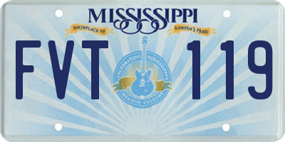 MS license plate FVT119